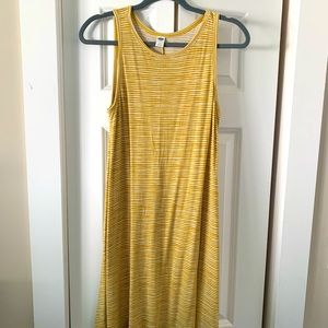 Old Navy Yellow Striped Swing Dress